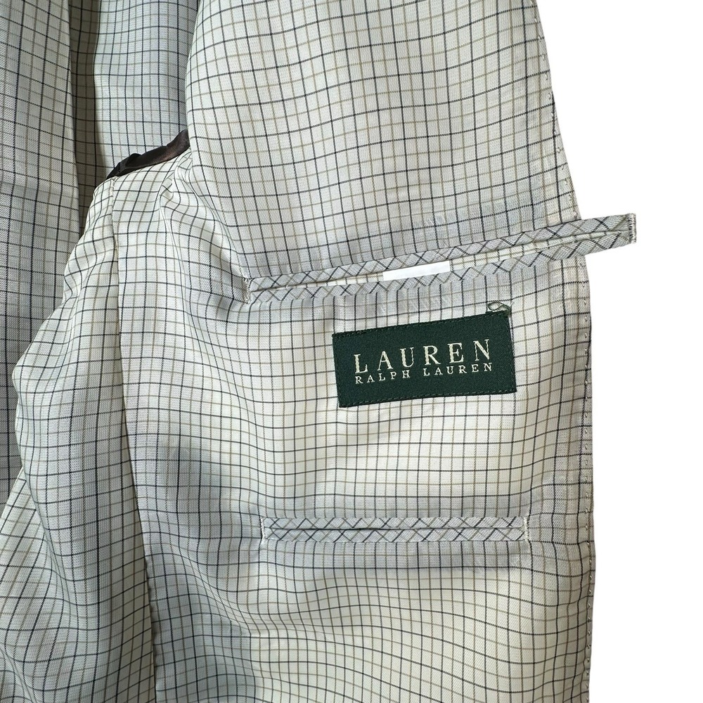Lauren Ralph Lauren Brown Faux Suede Mens 44L Blazer Sportscoat 2 Button Jacket - Picture 6 of 9